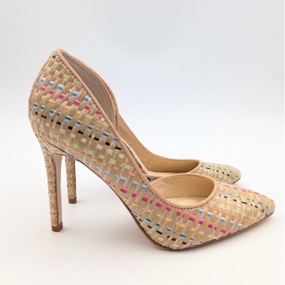 Jessica Simpson Prizma High Heel Pumps Women's Natural Multi Size US6M EU36.5 - Picture 3 of 10
